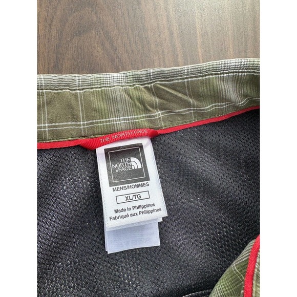 The North Face Button Shirt XL Green Plaid Modal Poly Long Sleeve Extra Large - Picture 4 of 7
